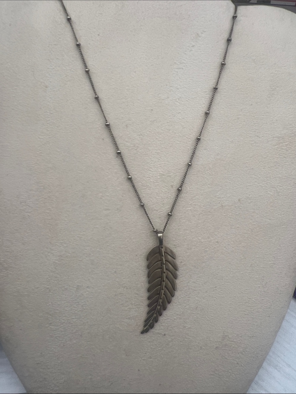 Delicate Sterling Silver Leaf Pendant Necklace for Women
